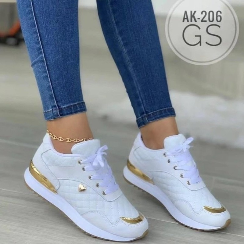 Women Shos 2022 Spring New White Shos Fashion Breathable Casual Sport Shoes Ladies Non Slip Flat Running Shoes Zapatos De Mujer