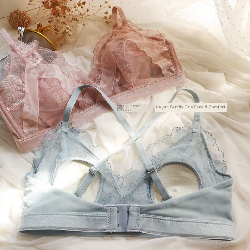 Girl's Sexy Busty Contrast Bra Panties with Rabbit Ears