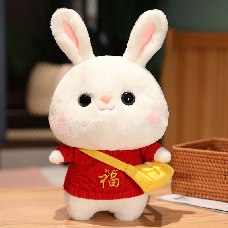 Cute Rabbit Doll Internet Celebrity Plush Toy Rabbit Mascot Children Doll Boys and Girls New Year's Day Gift
