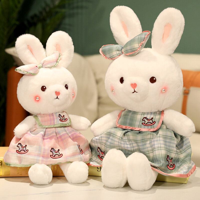 Cute Bunny Doll Plush Toys Athens Rabbit Doll Dress Little White Rabbit Ragdoll Children Girl Gift Cute