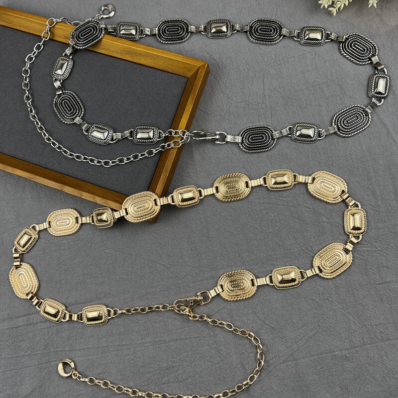 Vintage Waist Chain Accessories Women's Versatile Chain Belt Decorative Dress Sweater Suit Jeans Metal Chain