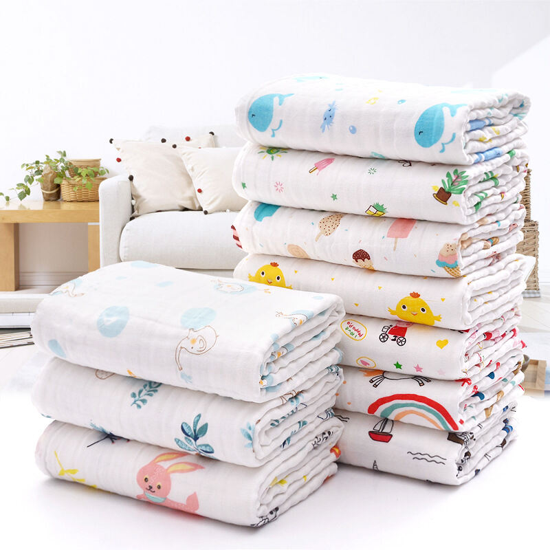 Baby Bath Towel Gauze Six-Layer Newborn Children's Supplies Pure Cotton Baby Bath Towel Pure Cotton Class A