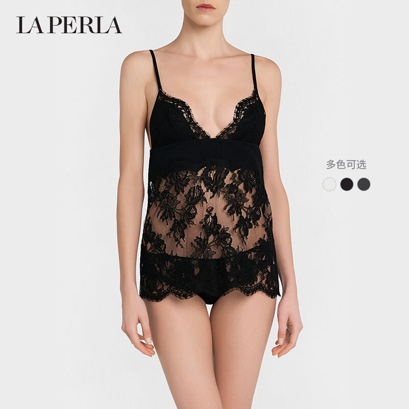 [Discount] La Perla Lawinia Rose Series Pajamas Lace Top with Narrow Straps