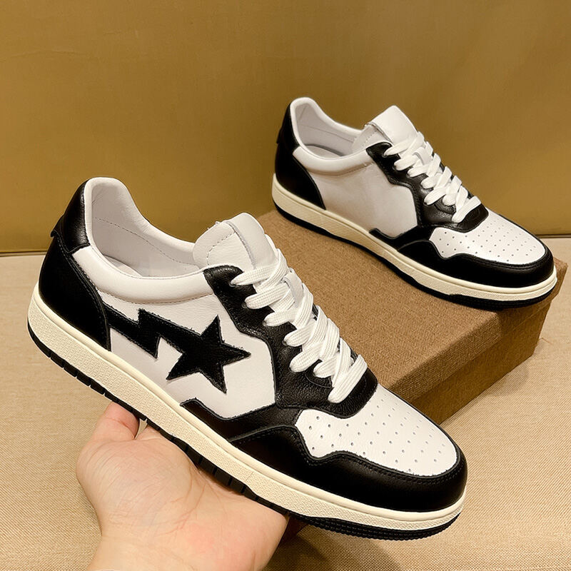 2023 Summer New XINGX White Shoes Men's Full-grain Leather European Goods High end Fashion Brand Men's Shoes Casual Sneakers