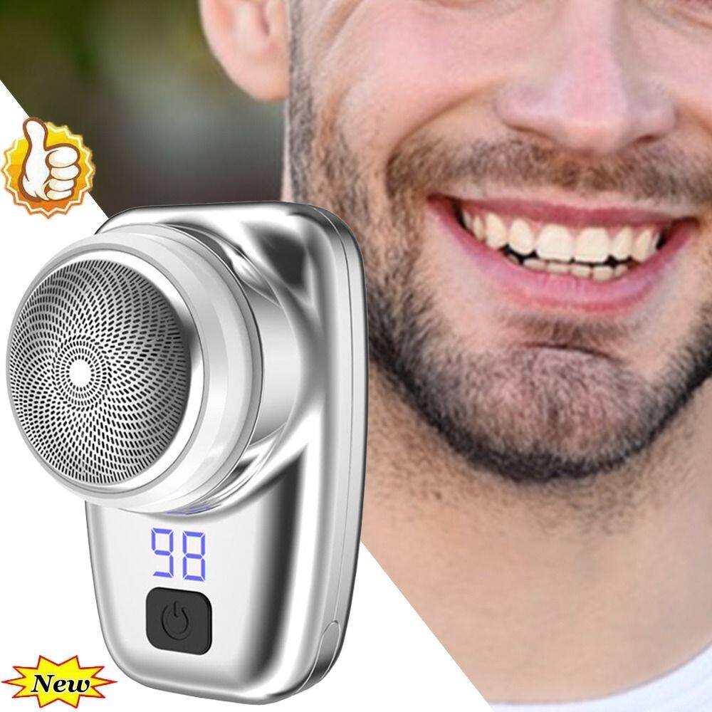 ZIDRYR SHOP Waterproof Father's Gift USB Charge LED Display Portable Trimming Grooming Tool Electric Razor for Men's Beard Shaving Mini-Shaver Electric Shaver