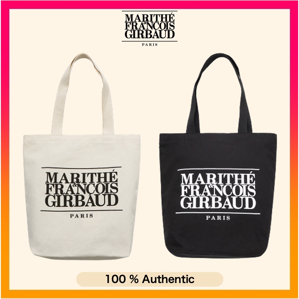 MARITHE FRANCOIS GIRBAUD Unisex Classic Logo Eco Bag / Korea Designer Brand Reusable Bag Canvas Bag