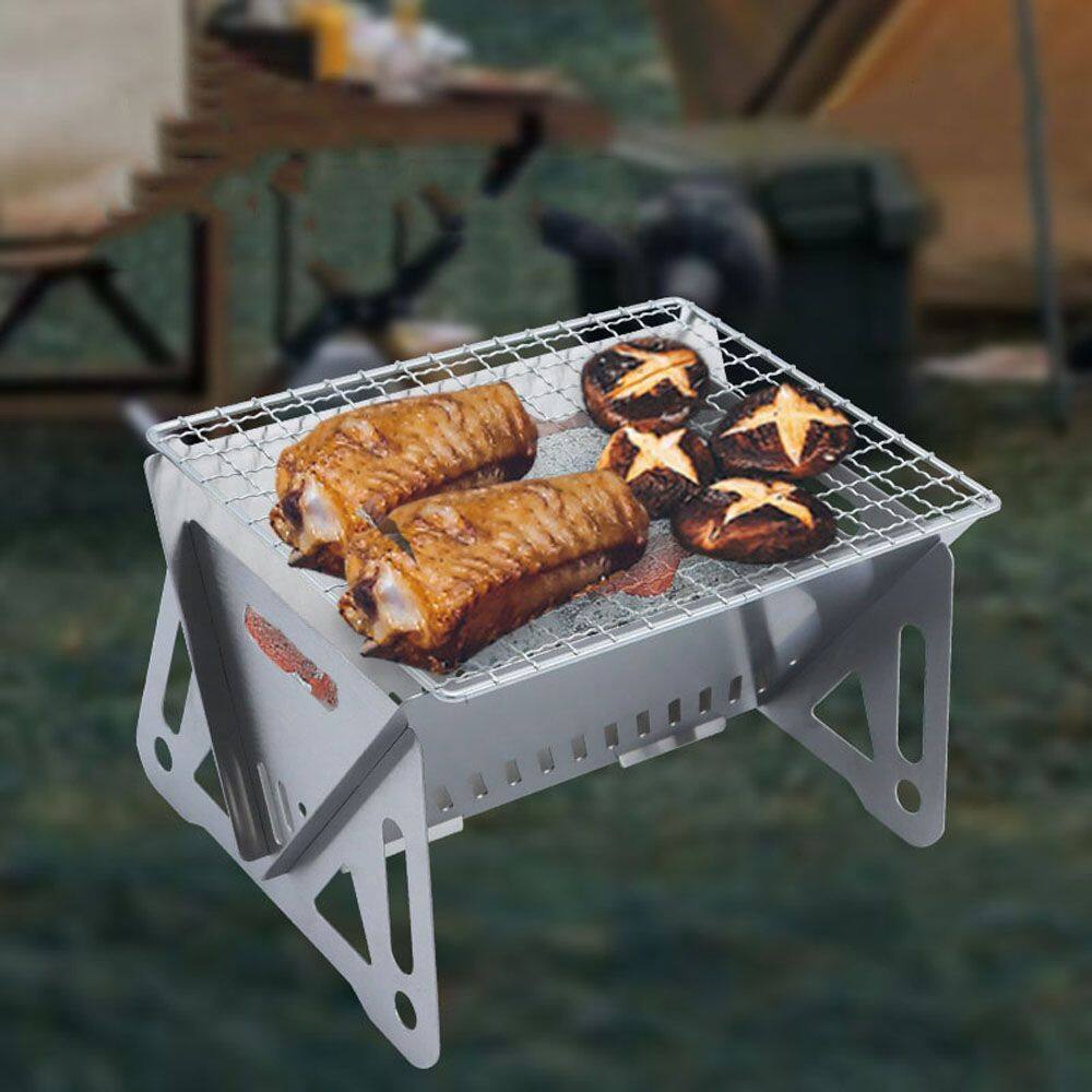 SATOH Outdoor Tool Outdoor Picnic Tool Kitchen Supplies Outdoor Stove BBQ Charcoal Stove Incinerator Grill Stainless Steel Incinerator Grill Folding Stove