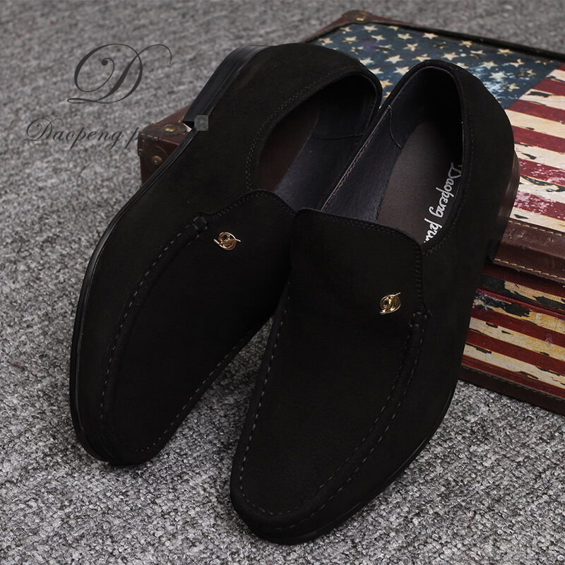 XINYANG 2022 New High-End Autumn and Winter Genuine Leather Men's Shoes Men's Frosted Business Casual Shoes British Leather Shoes Guest look Shoes Men