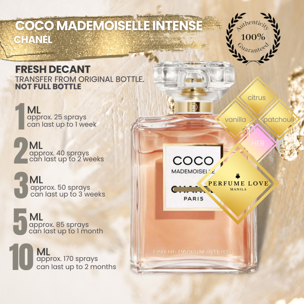 100%TOP Chanel Coco Mademoiselle EDP Coco Intense Perfume for Women