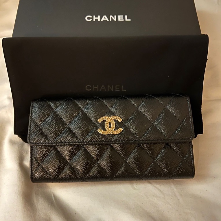 [11.11 SUPER SALE] CHANEL 22K LONG WALLET