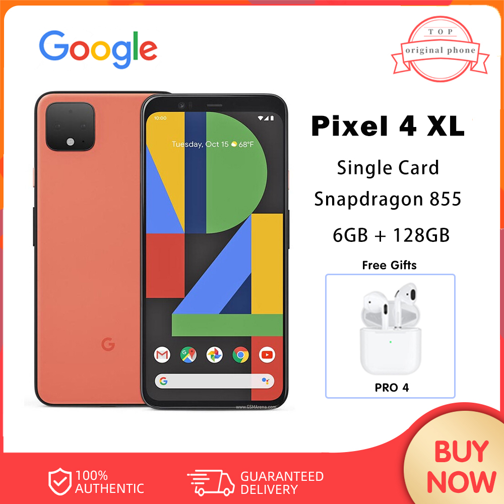 Google Pixel 4 XL US Version 6.3'' inch Unlocked Mobile Phone Octa Core Single sim 4G LTE Android cellphone 6GB RAM 128GB ROM smartphone