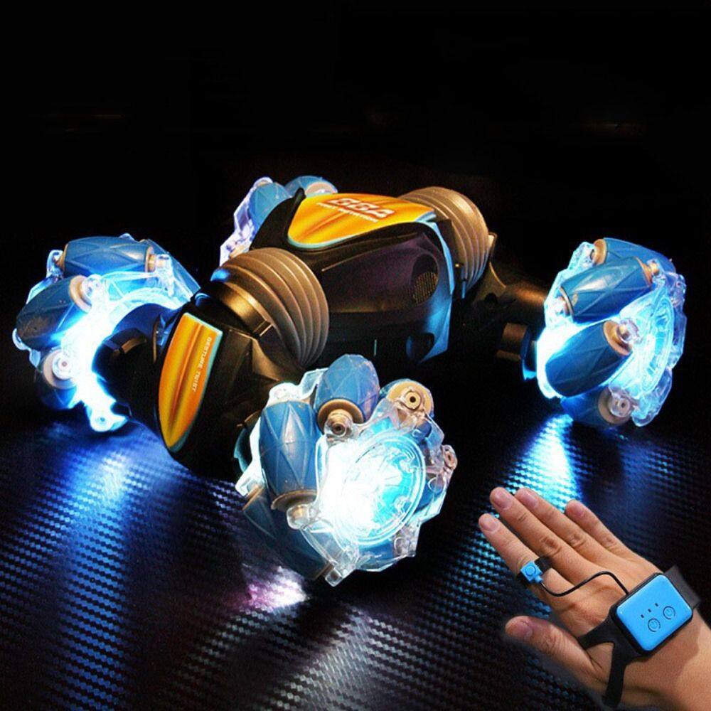 DISFUNNY Children High Speed High Quality Double-sided Flip Outdoor Toys Gesture Induction Easy To Control Dancing Twist Stunt Electric Remote Control Car Remote Controlled Vehicle Toys RC CAR Radio C
