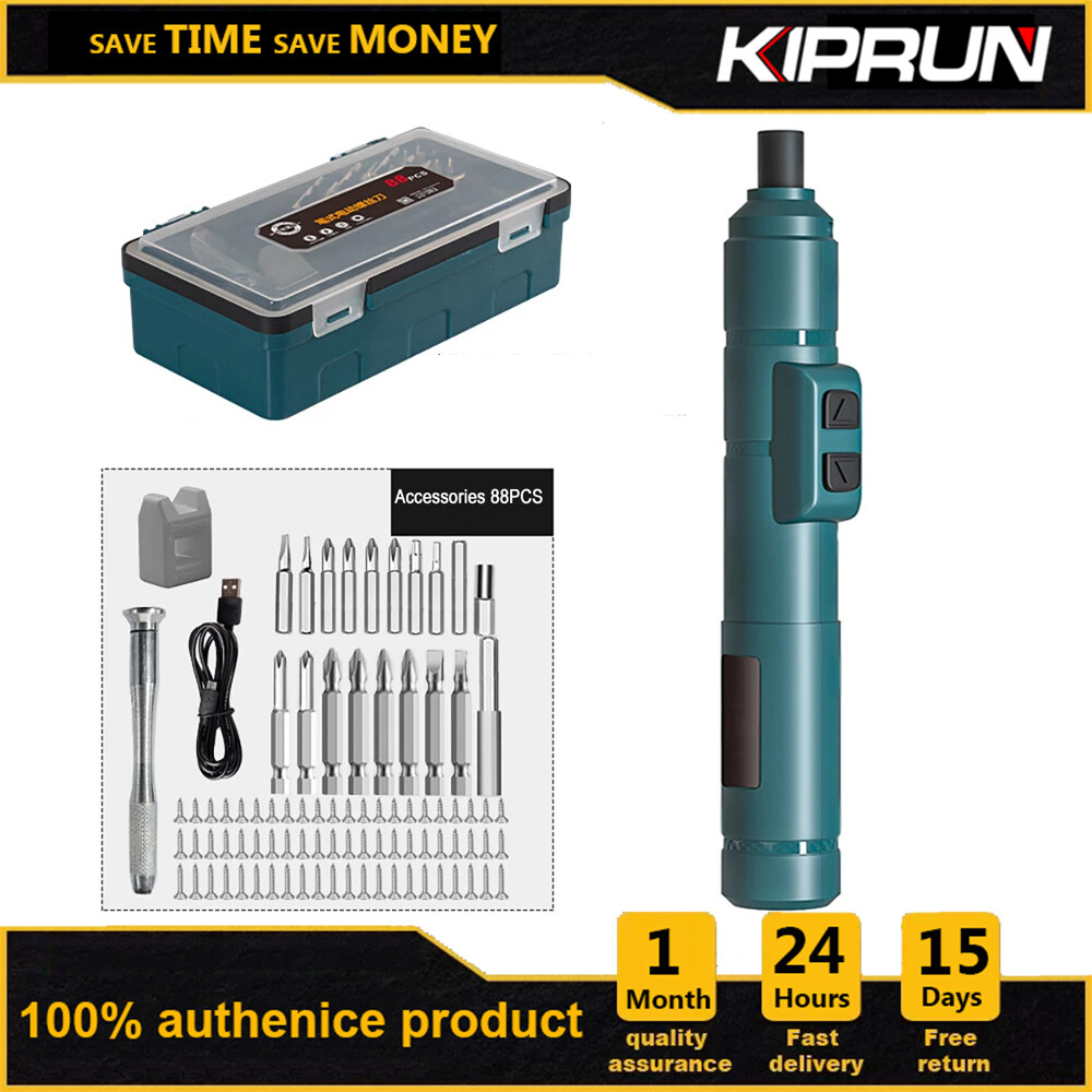 KIPRUN 3.6V Mini Electric Screwdriver Sets Cordless USB Rechargeable Screwdriver Electric Drill Repair Power Tools With 1500mah Lithium Battery