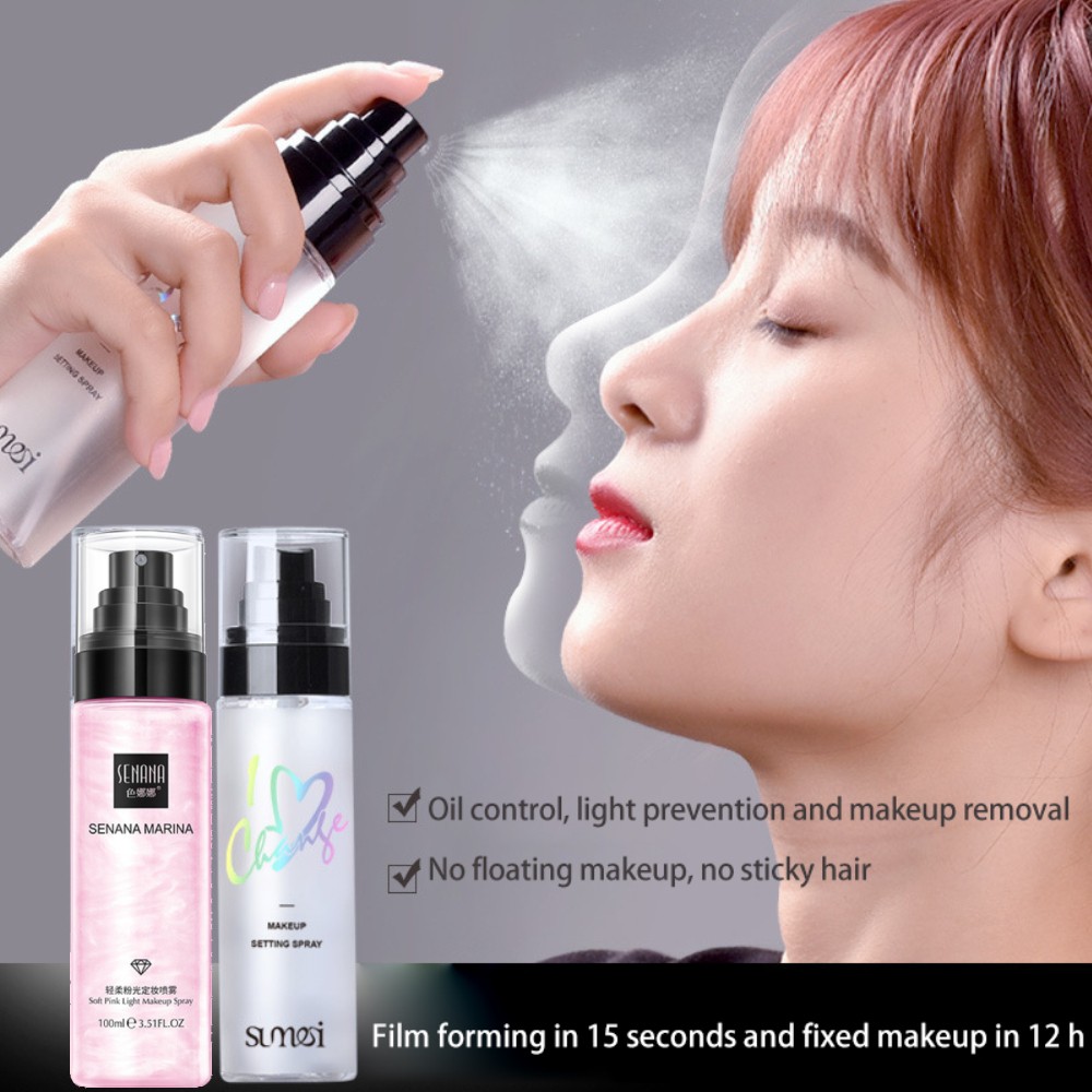 Favogue 100ml Makeup Setting Spray Face Foundation Natural Long Lasting Foundation Setting Spray Moisturizing Oil-control Make Up Fixer Foundation Finishing Spray