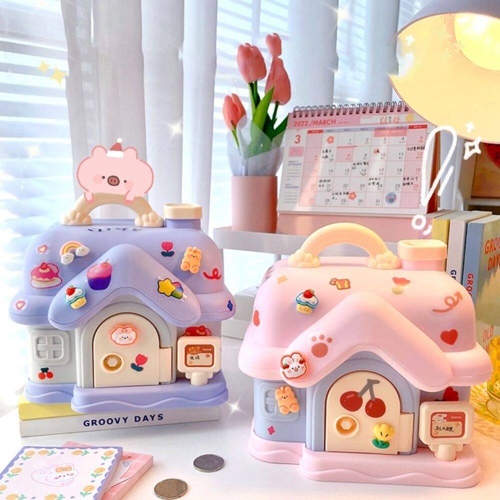 RGJY7Y6R Toy For Kids Birthday Gift Key Unlocking Home Decoration Save Money Auto Scroll Cash Dispenser Electronic Piggy Banks Money Saving Box Cash Box