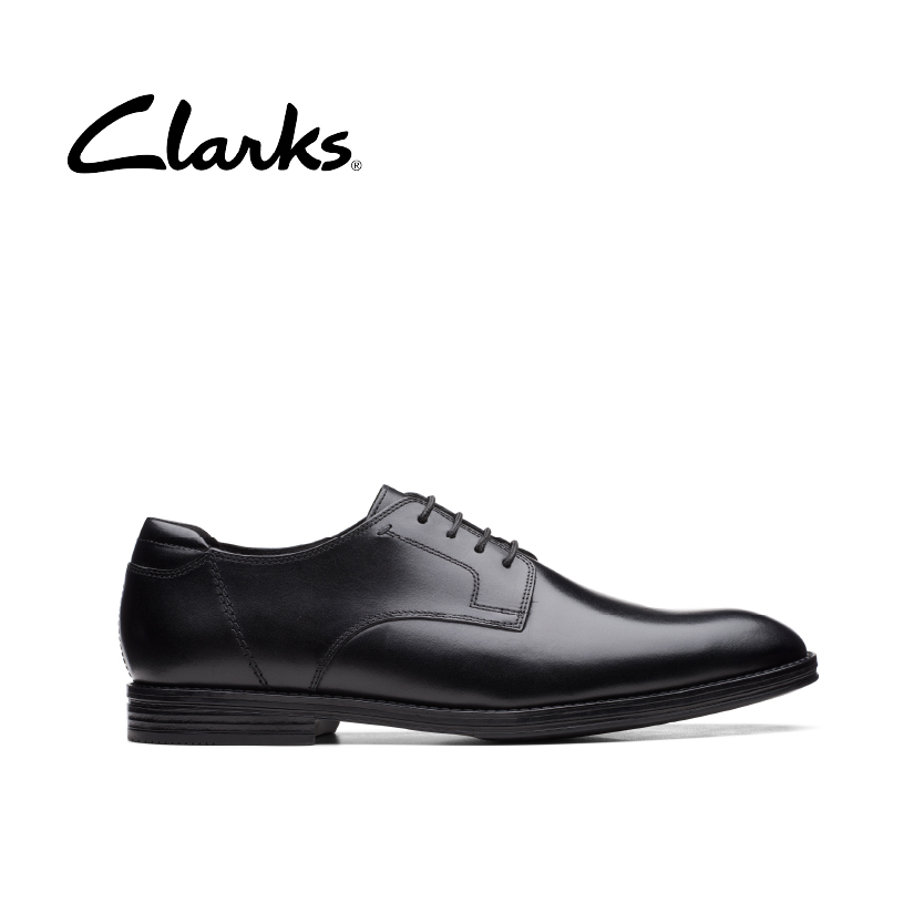 Clarks CitiStrideWalk Black Leather Mens Dress
