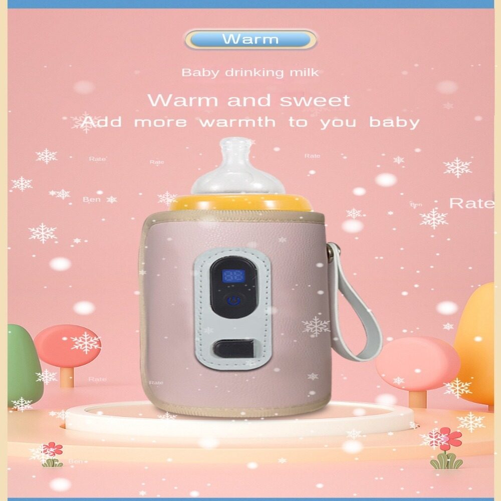 R16 BABY SHOP Bottle Heater Supplies Baby Nursing Heating Bottle Cover Constant Temperature USB Milk Water Warmer Digital Display Travel Stroller Milk Bottle Heater