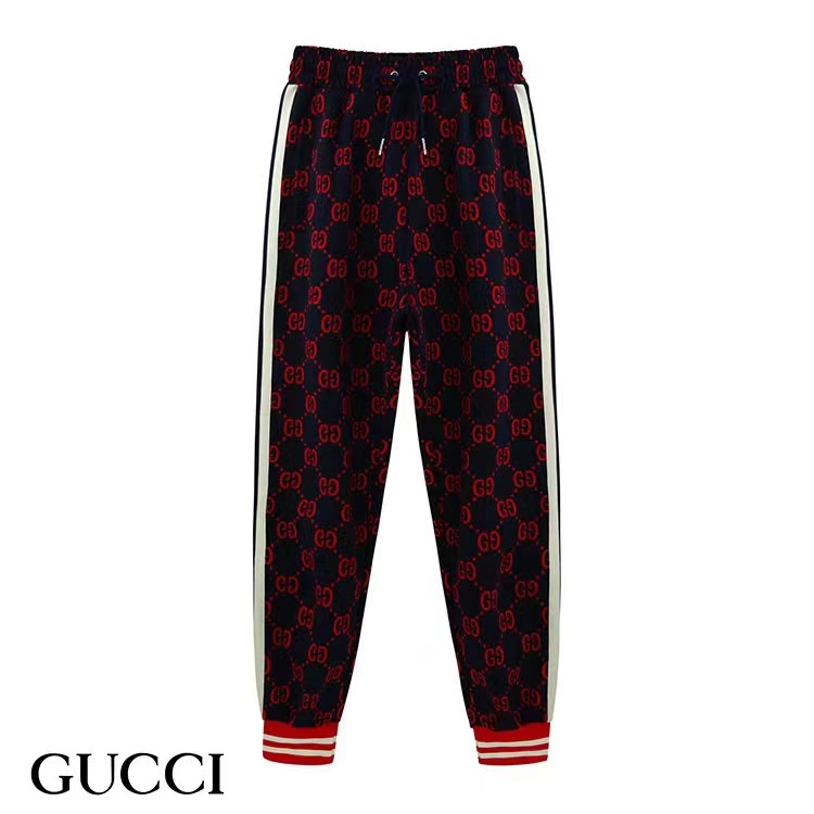 GUCCI       Fashion printed cotton unisex trousers