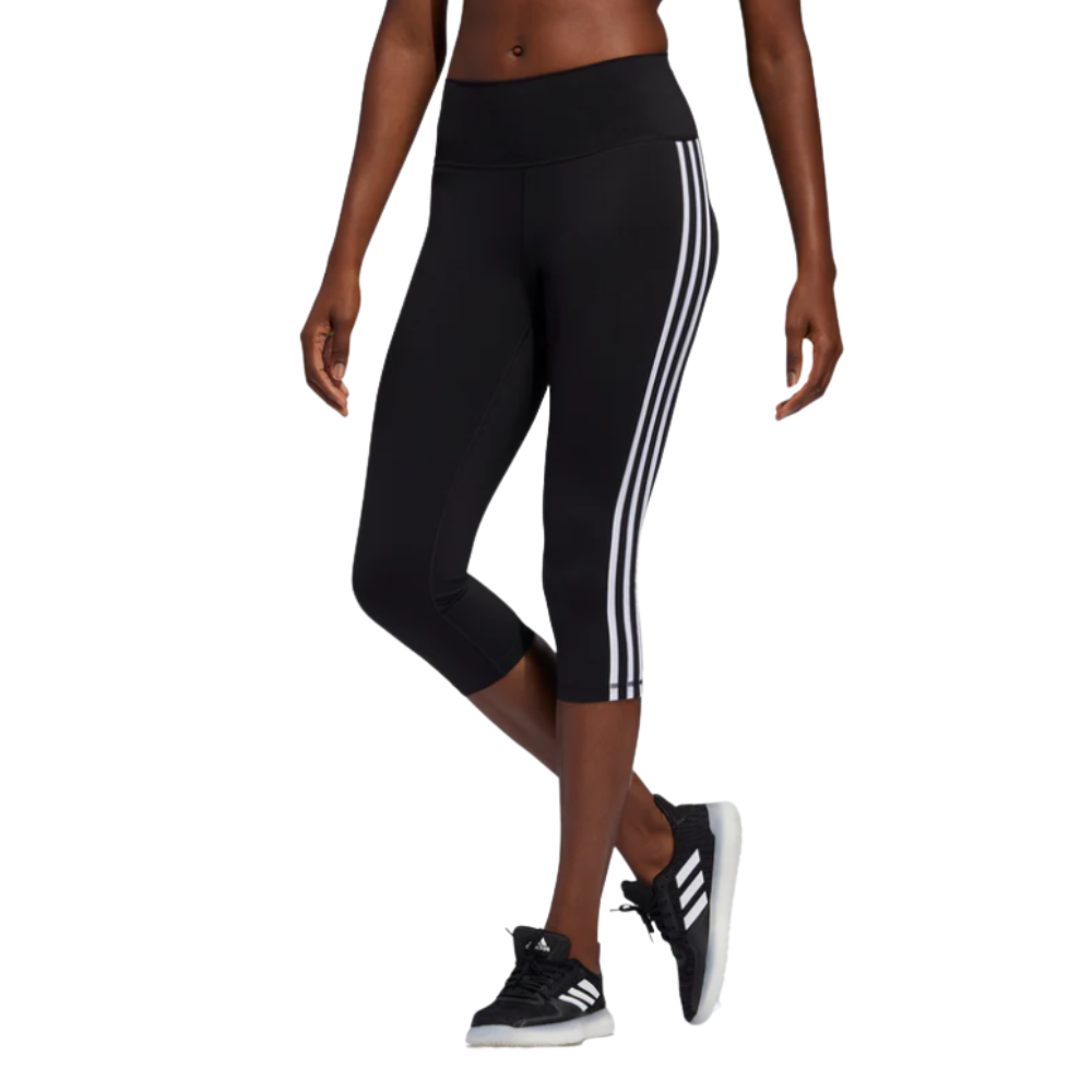 Adidas Believe This 2.0 3-Stripes Tights - Women Training Sports (Black/White) FJ7186