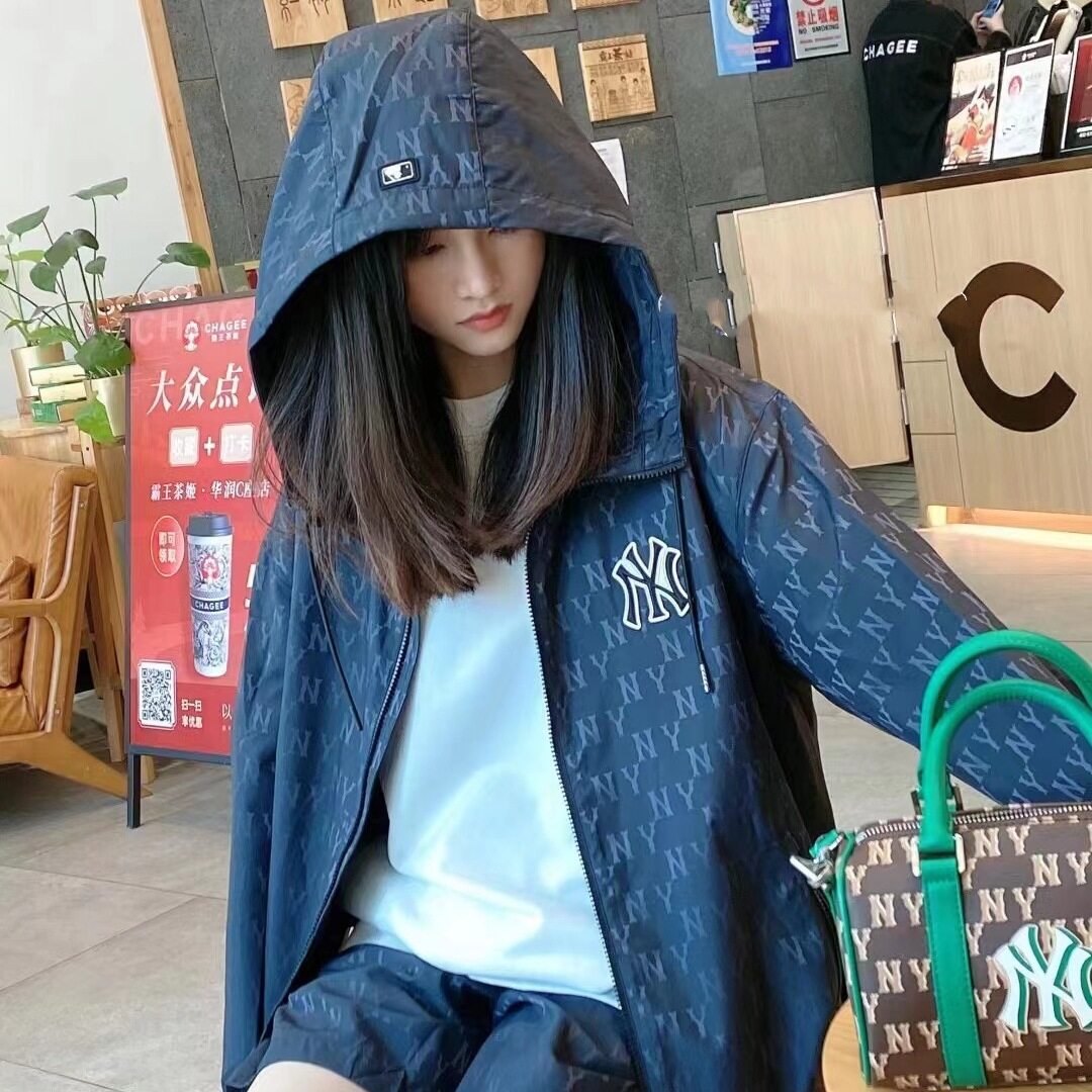 Korean-Style Tide nd 23 Summer New mlb Full Printed Sun Protection Clothing NY Men's and Women's Same Style Jacket