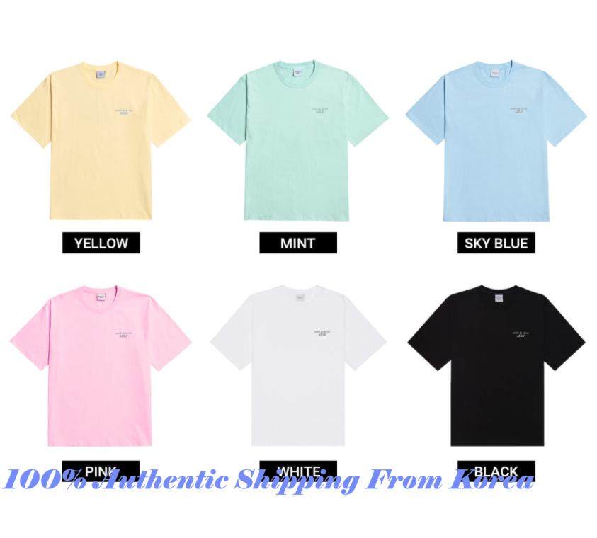 [acme de la vie] ★ With the HiddenTag OVERSIZED★ BASIC SHORT SLEEVE T-SHIRT ADLV UNISEX Casual Men Tshirt Women Tee Couple T shirts  Tops 100% Authentic Cotton Street Style Made in Korea Korean fashio