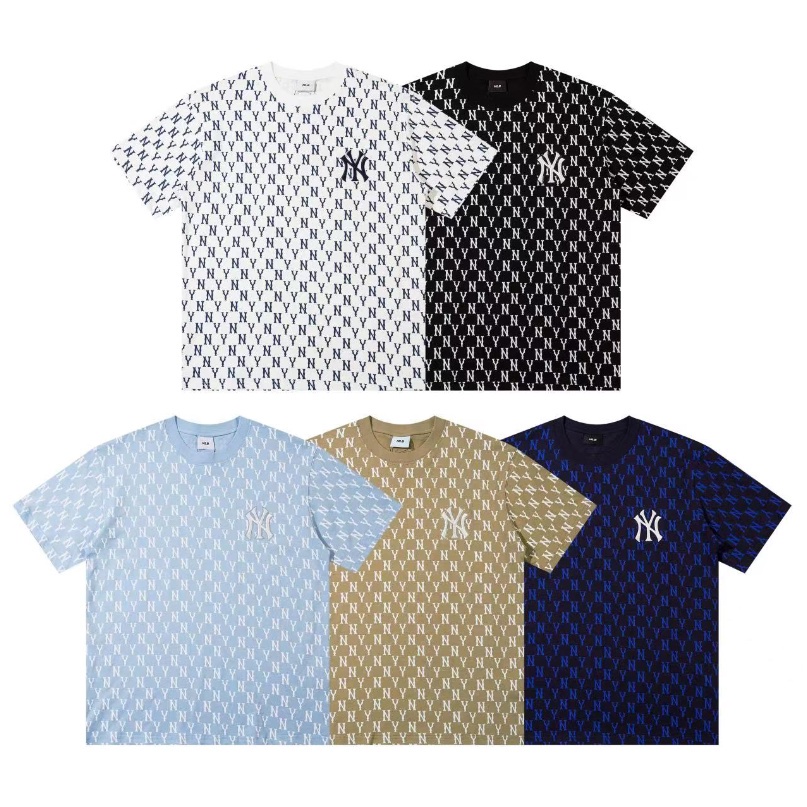 Ready Stock！Summer MLB Casual Embroidery Short-sleeved T-shirt for Men and Women