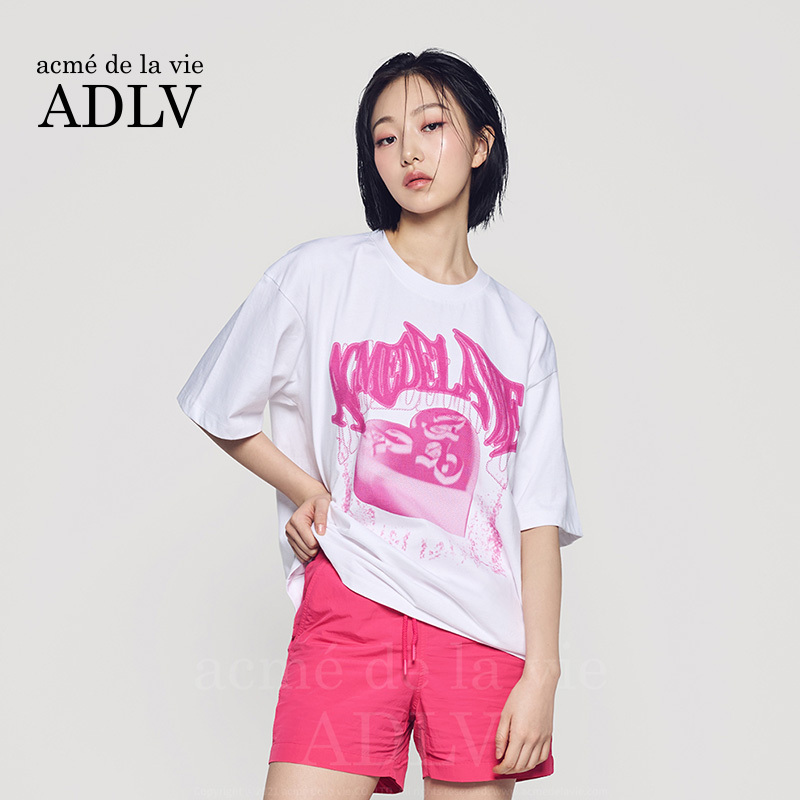ADLV 24SS 3D Love Printed T-shirt New Loose Casual Short Sleeve Pure Cotton
