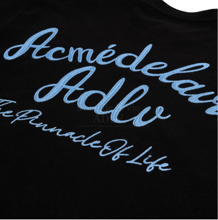 [acme de la vie] ★Different sizes★ SCRIPT LOGO EMBROIDERY ADLV SHORT SLEEVE T-Shirt