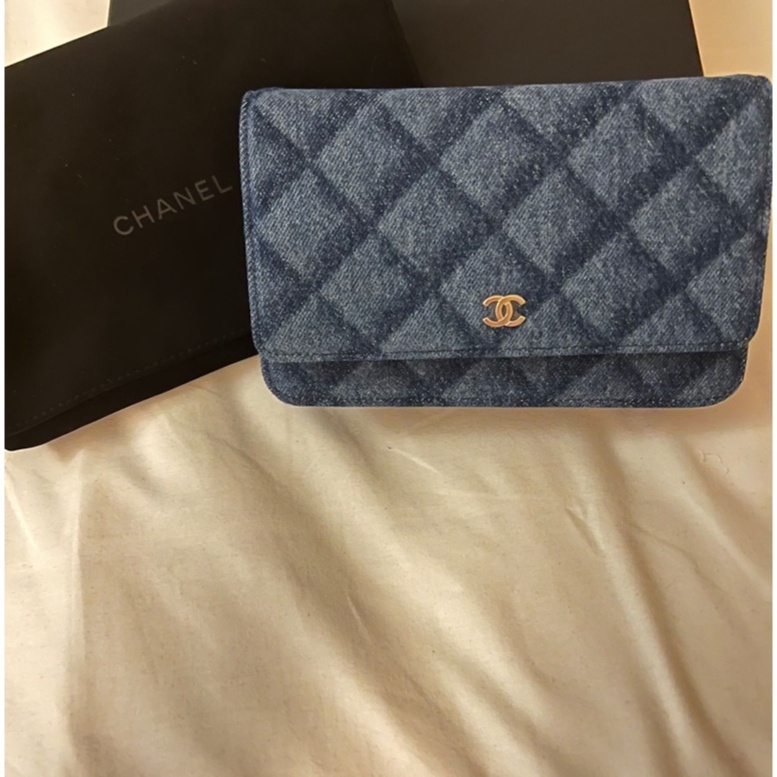 [BLACK FRIDAY SUPER SALE] CHANEL WALLET ON CHAIN (DENIM)