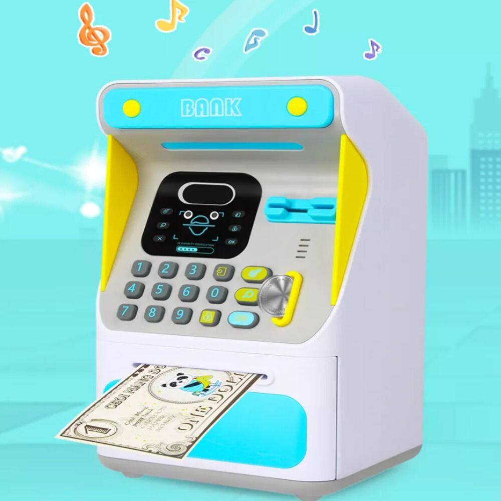 SOFITEL Interesting Toy For Kids Auto Scroll Save Money Password Simulated Face Recognition Money Box ATM Machine Electronic Piggy Bank Cash Box