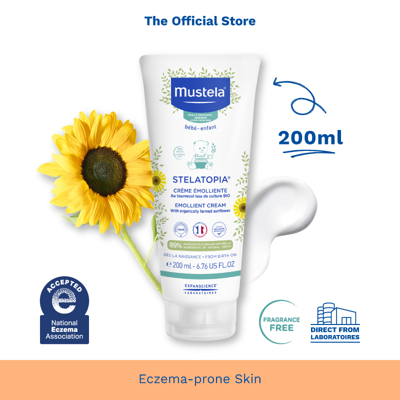 [Mustela Bundle Deal] Stelatopia Emollient Cream (Fragrance-free) 300ml [Eczema-Prone Skin] (exp 01/25)