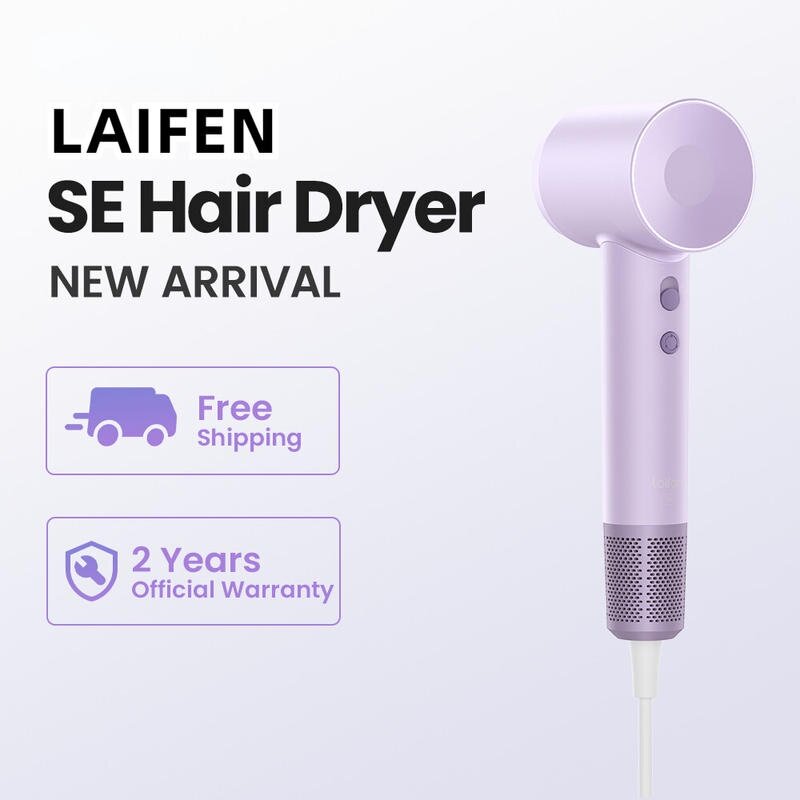 Laifen SE High Speed Hair Dryer Negative Ionic Blow Dryer Brushless Motor for Fast Drying Low Noise Thermo-Control Hairdryer