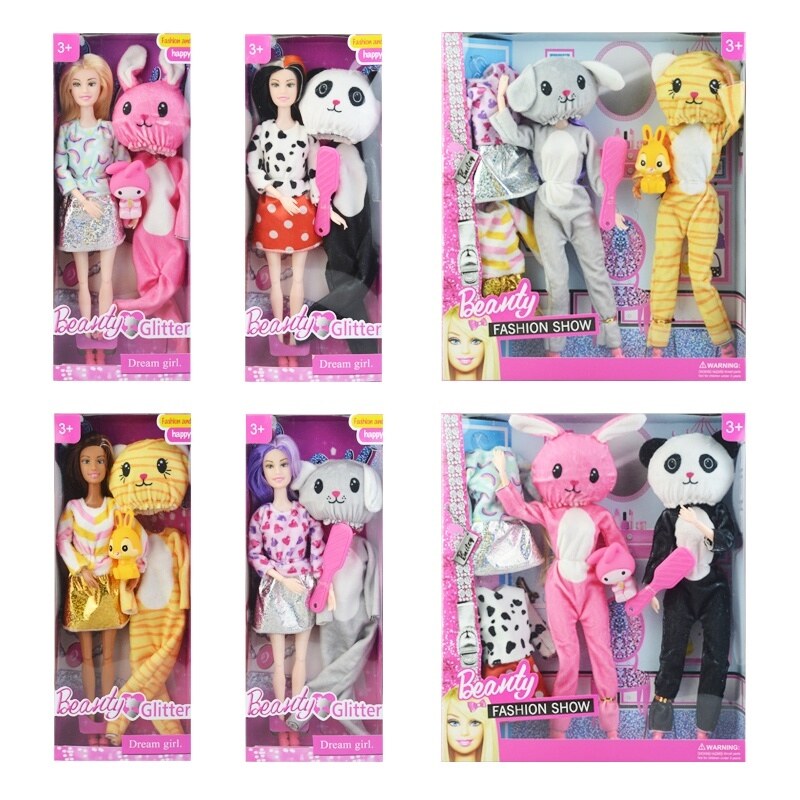 【MSSugar toy】 11.5 Inch Barbie Multi Hinged Animal Doll Dress Up Toy Barbie