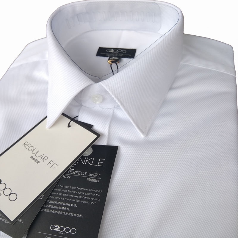 ♔ G2000 men long sleeve shirt no-iron white anti-wrinkle business professional dress shirt cultivate one's morality work overalls 【Hot selling】