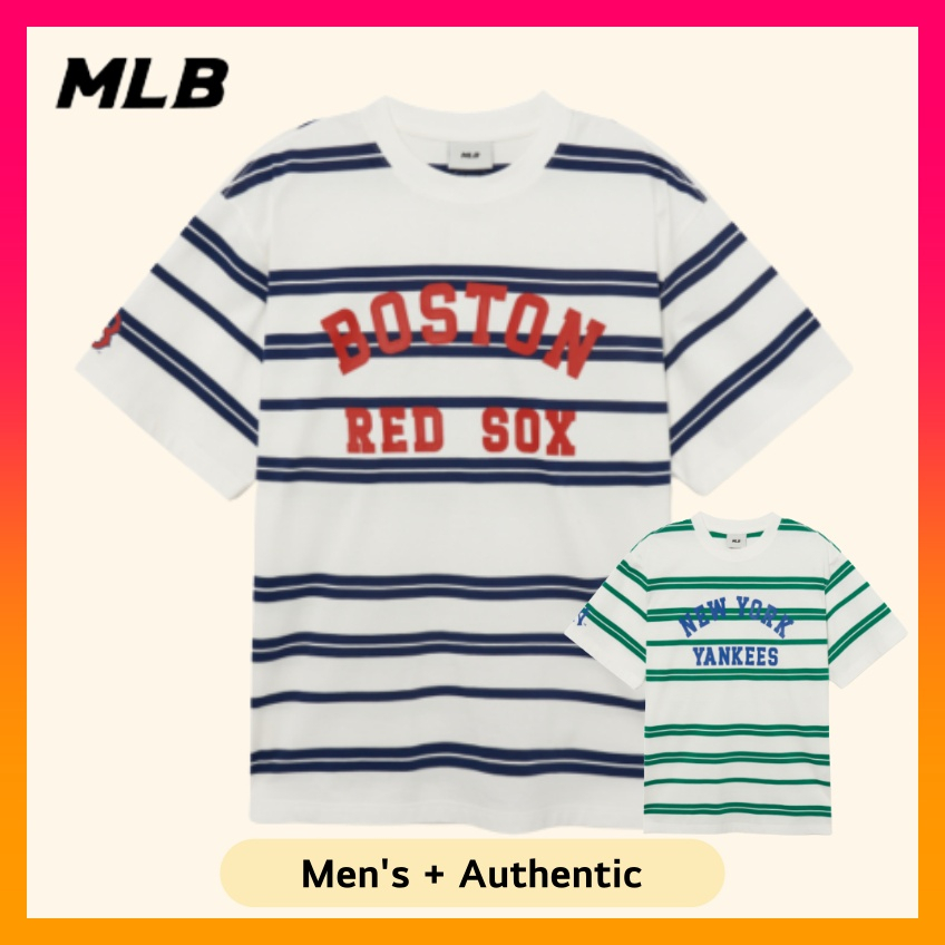 MLB Women's Overfit Varsity Striped T Shirt (2023NEW)