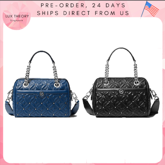 Pre-order: MICHAEL KORS Blaire Extra-Small Quilted Faux Leather Duffel Crossbody Bag (Multiple Colour) 32F2S6BC0U