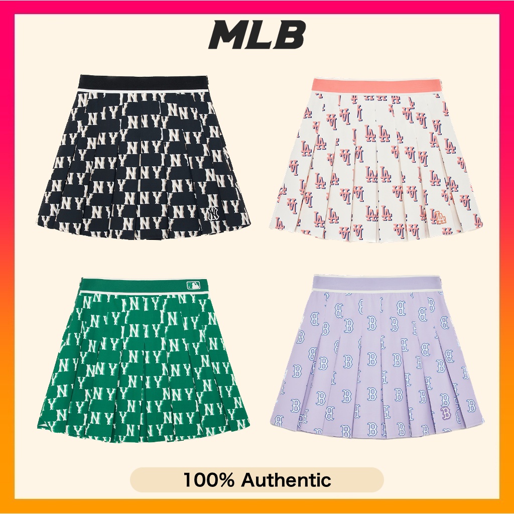 MLB Women's Classic Monogram Allover Pleats Skirt (2023 NEW)