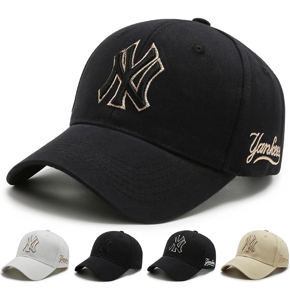 ▨☽  MLB NY Men Women Embroidered Cap and Sunscreen Baseball Cap