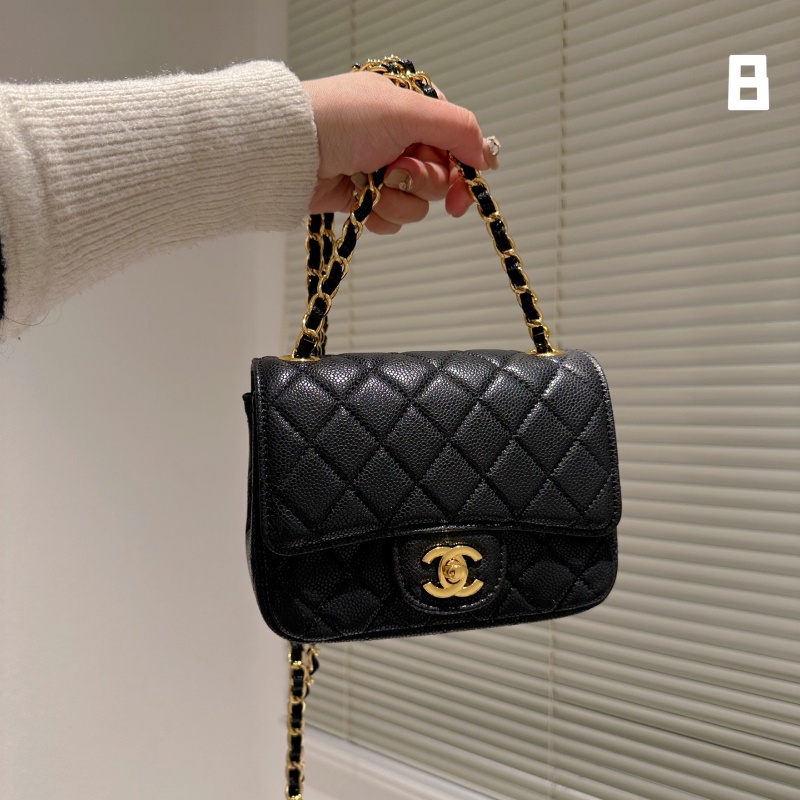 [With Box] Classic Square Fat Man Chain Bag Women's Fashion Casual Shoulder Bag Crossbody Bag