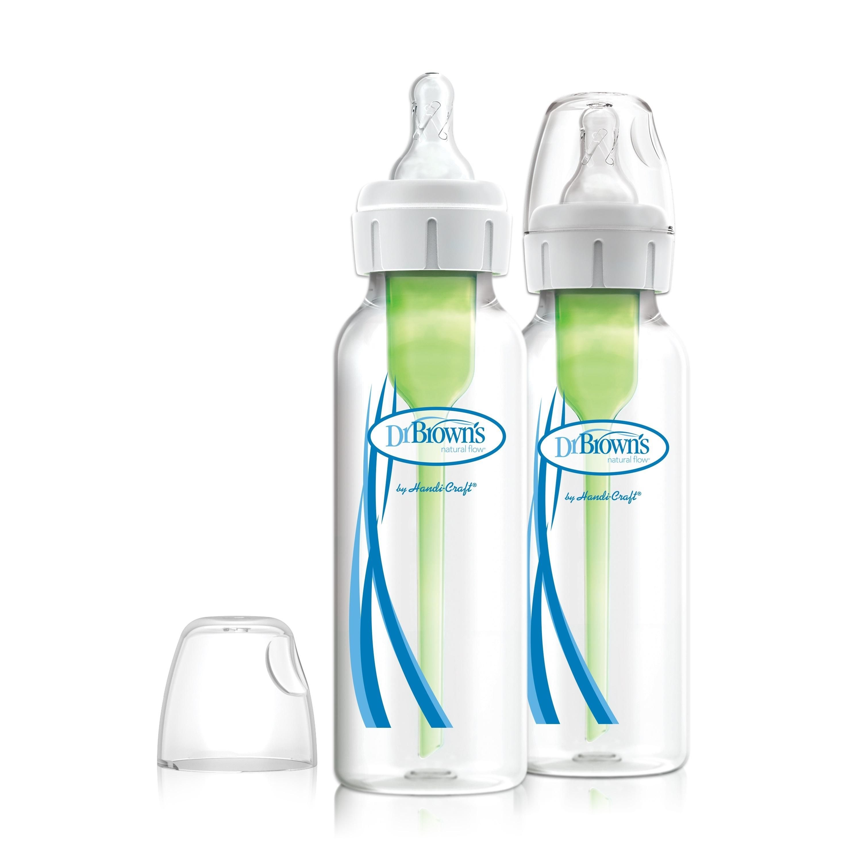 [SHIP FROM SG] Dr. Brown's Natural Flow Options Narrow Baby Bottle, 8oz - 2 pack (250ml) - BUNDLE PACK