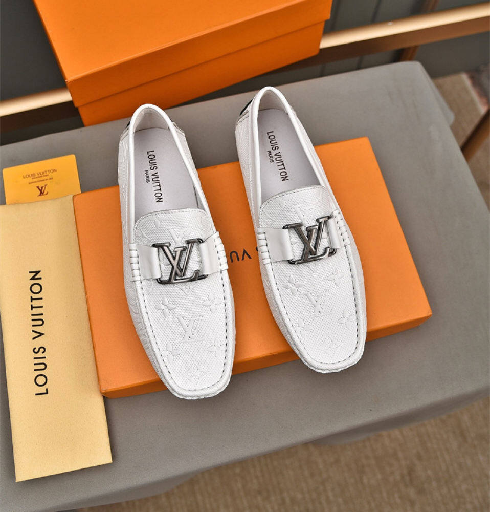 （Gift box packaging）Hermesˉ Original High Quality Genuine Leather Loafers Men Casual Shoes Slip on Men's Flats Brand Breathable Loafers Male Driving Shoes Plus Size