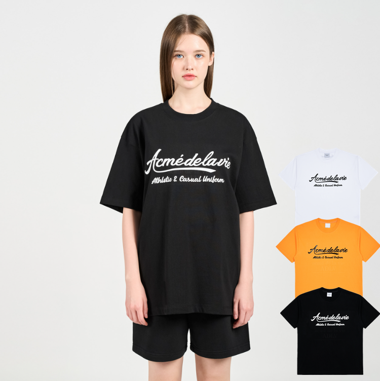 [acme de la vie] 100％ Authentic GEL PRINTING LOGO SHORT SLEEVE T-Shirt ADLV