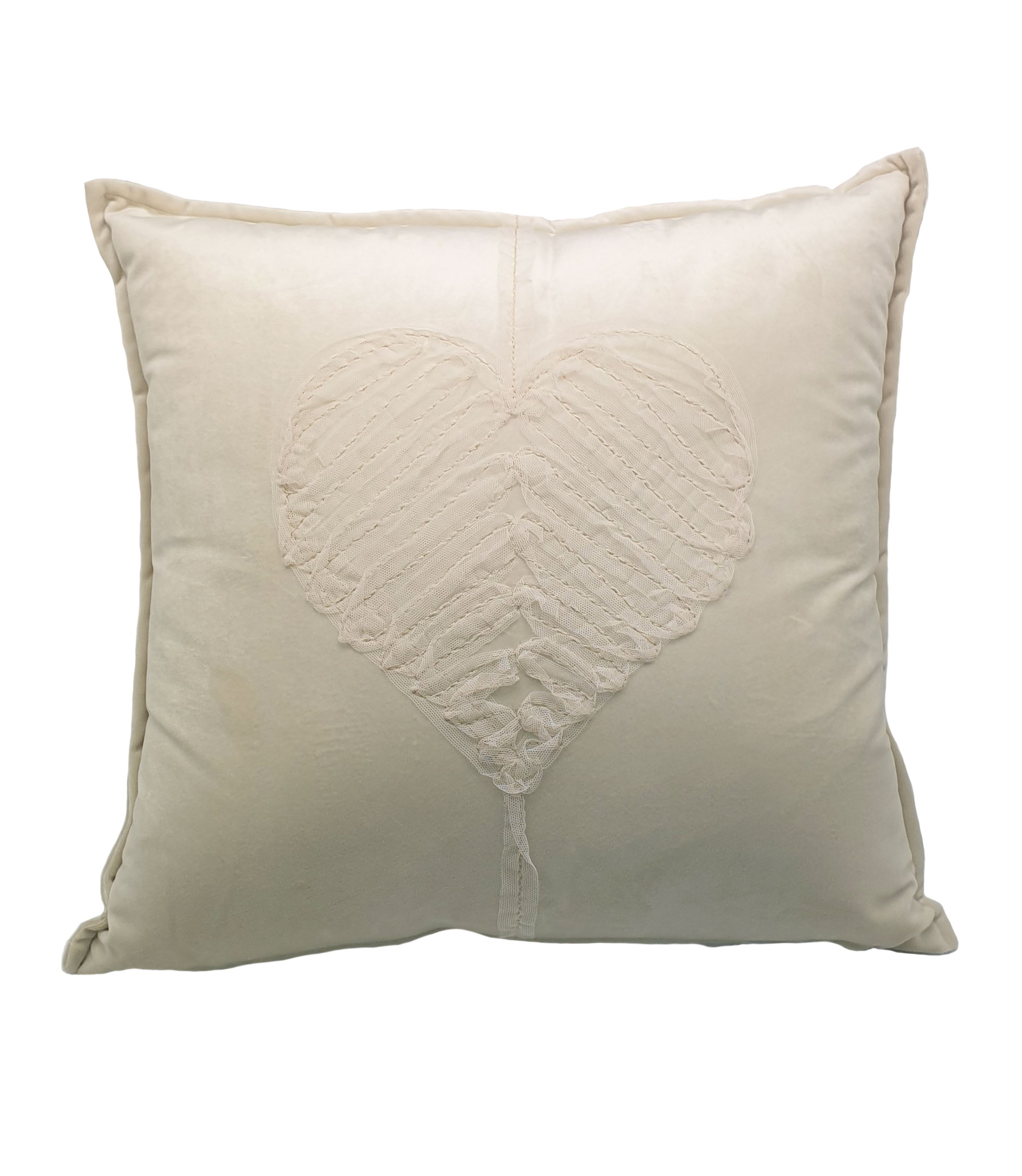 La Perla Home Collection - Heart Cushion, Torrone (40 x 40 cm)