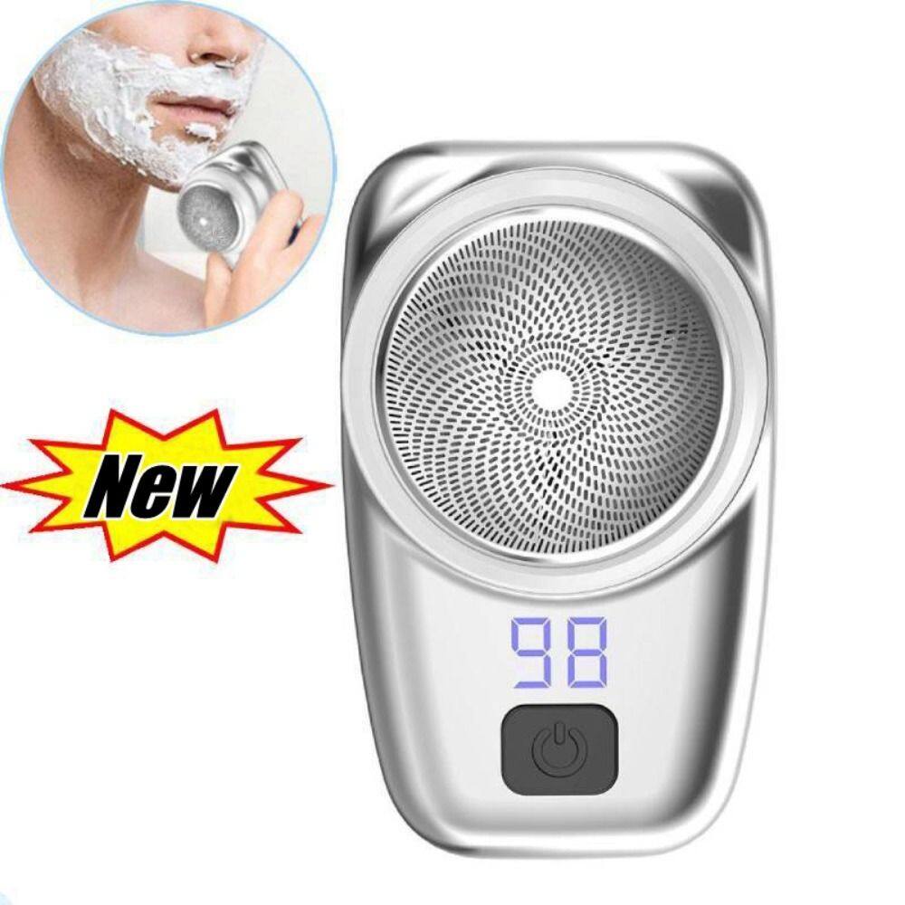 ZIDRYR SHOP Pocket Size Father's Gift LED Display Electric Shaver-Beard Trimmer Razor for Travel Trimming Grooming Tool Electric Shaver Mini-Shaver Electric Razor for Men's Beard Shaving