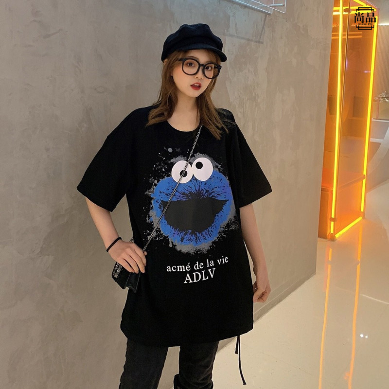 COD Ready Stock Korean Fashion Brand Adlv T-shirt Women Oversize Casual Short Sleeve Men's Sports Shirt AA
