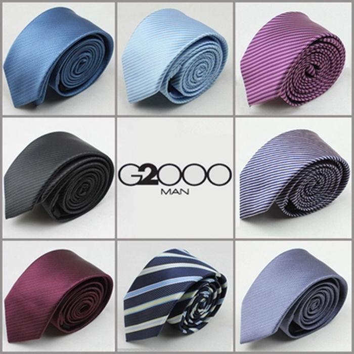 ♔ G2000 tie men's authentic narrow Korean version of the British fashion 6cm collar casual work wedding groomsmen dress