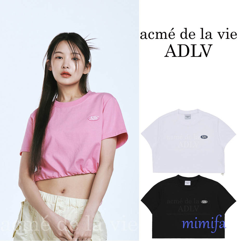[acme de la vie] 2023 NEW ADLV CIRCLE WAPPEN CROP SHORT SLEEVE T-SHIRT