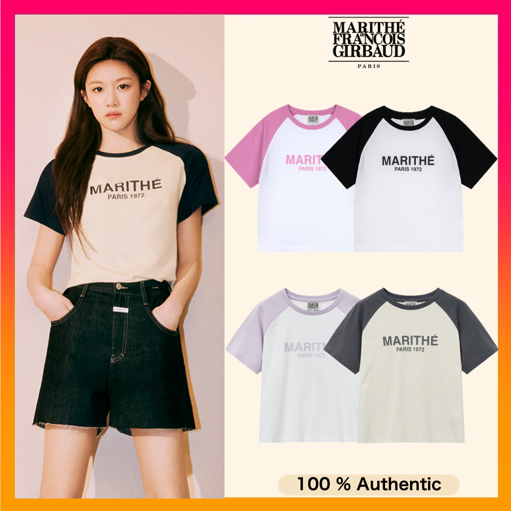 MARITHE FRANCOIS GIRBAUD Women's Raglan Regular Logo T Shirt - 5 Colors (2024 New)
