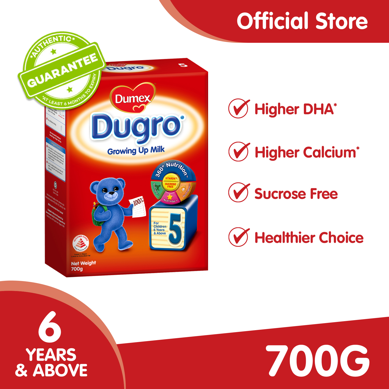 Dumex Dugro Stage 5 Growing Up Kid Milk Formula (700g)
